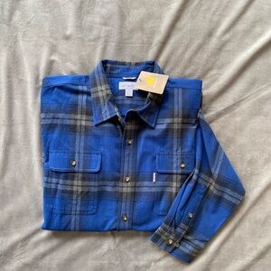 Carhartt Blue Plaid Flannel Shirt